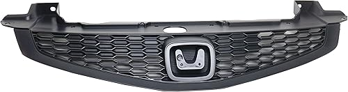 Miniatura 5 de Evan-Fischer - Conjunto de rejilla compatible con Honda Civic 2012-2013 pintado negro carcasa e inserto Coupé modelos DXEXEX-LLX
