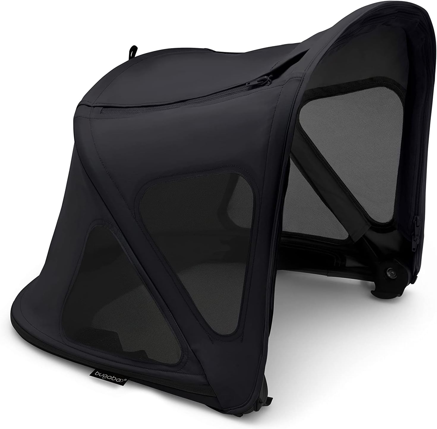 Bugaboo Breezy Sun Canopy, Extendable for Extra Coverage and Optimal Sun Protection, Water Repellent, Compatible with Fox/Cameleon 3/Lynx Strollers (Midnight Black)