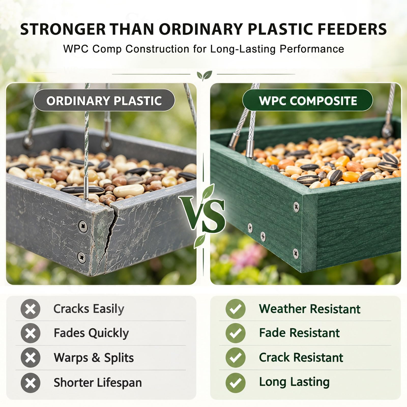 Large Bird Feeder - Durable & Weather-Resistant -5
