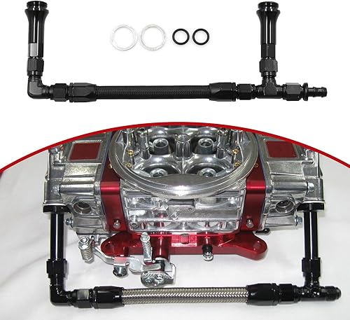 Shkalacar Repuesto de línea de combustible de doble alimentación para carburador 4150 Holley 78 pulgadas -20 rosca, kit de línea de combustible de