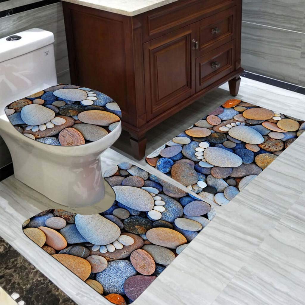 Tapis de sol absorbant antidérapant en flanelle pour entrée et bain
