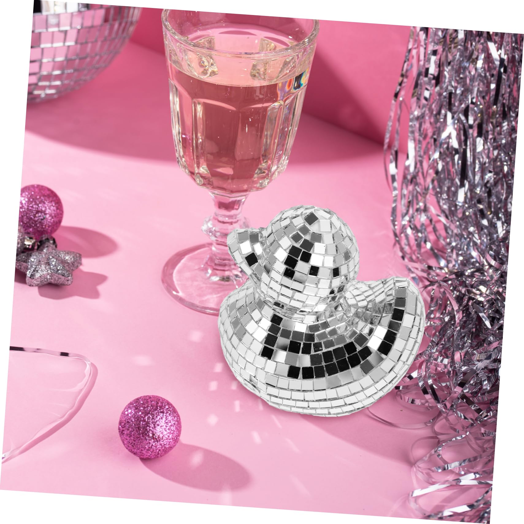 Cabilock 5 Piezas Pato Discoteca Bolas de Fiesta Disco decoración de Mesa de Bola de Discoteca decoración hogar decoración de Pato Adornos de Bolas de Discoteca Barra de Discoteca Espuma