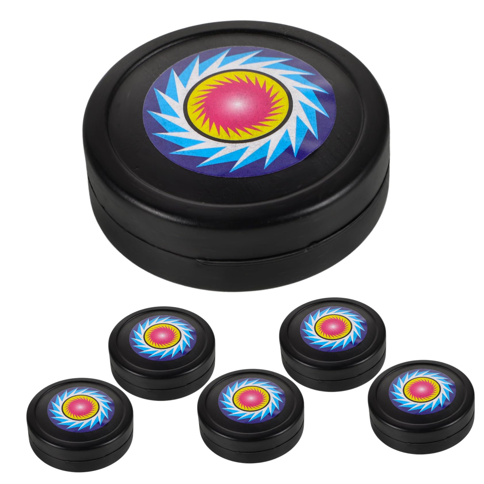 BESPORTBLE Sturdy Hockey 6 Pack Plastic Street Hockey Balls Black for Family Sports Games