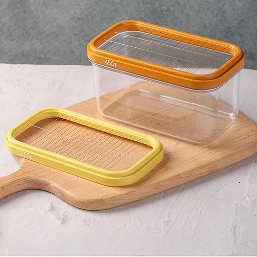 Miniatura 3 de Cortador de mantequilla, recipiente de mantequilla con tapa para refrigerador