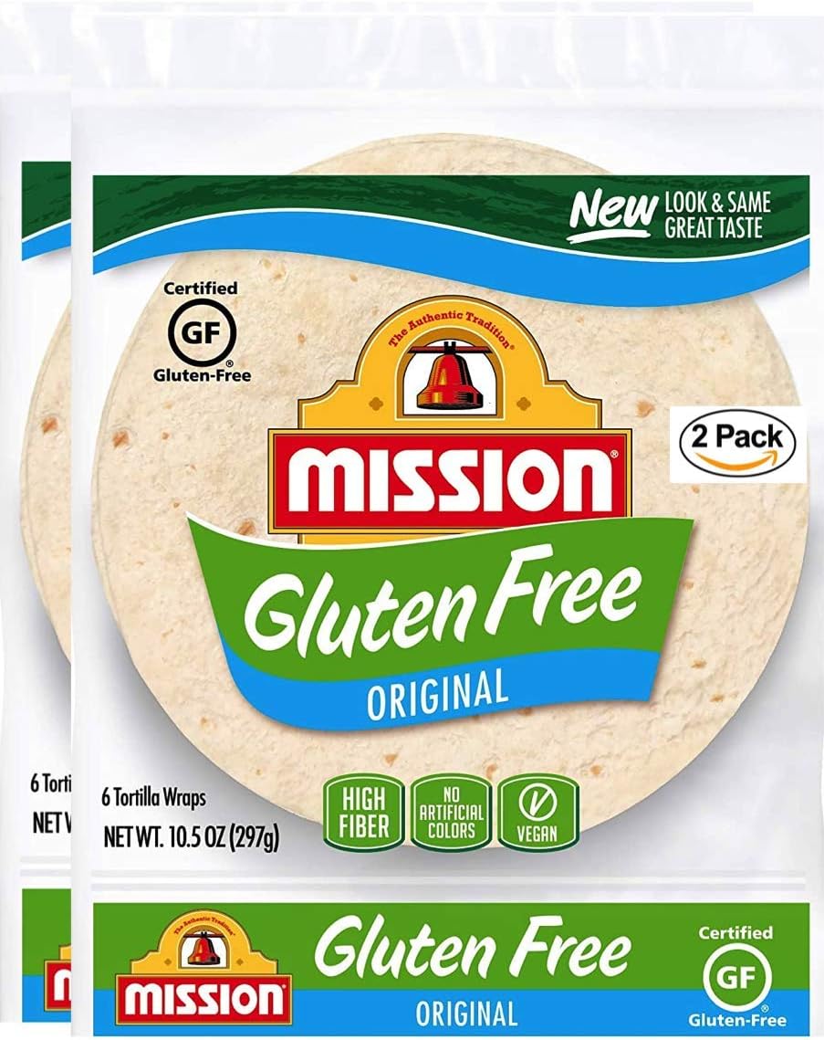 Mission Gluten Free Soft Taco Tortillas, Trans Fat Free, High Fiber, 6 Count - 2 Packs