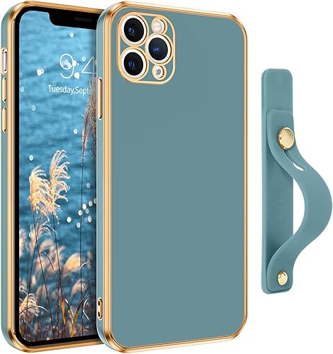 Miniatura 1 de VENINGO Funda para iPhone 11 Pro Max, funda protectora para iPhone 11 Pro Max, ajuste delgado, suave con pulsera ajustable, resistente a los