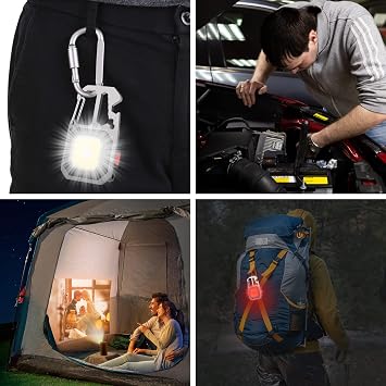 Mini LED el feneri, 500 lümen, LED anahtarlık, taşınabilir el feneri, 7 ışık modu, TYPE-C, şarj edilebilir manyetik ayak, şişe açacağı, kamp, yürüyüş, trekking için
