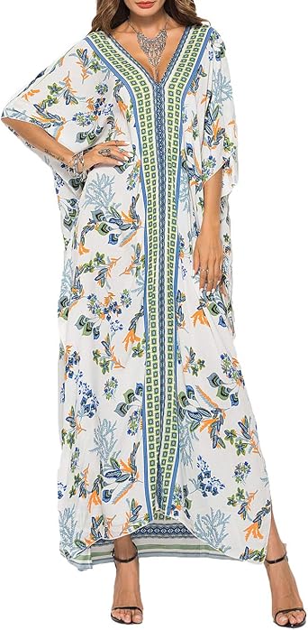Women's Floral Print Loose Kaftan Tunic