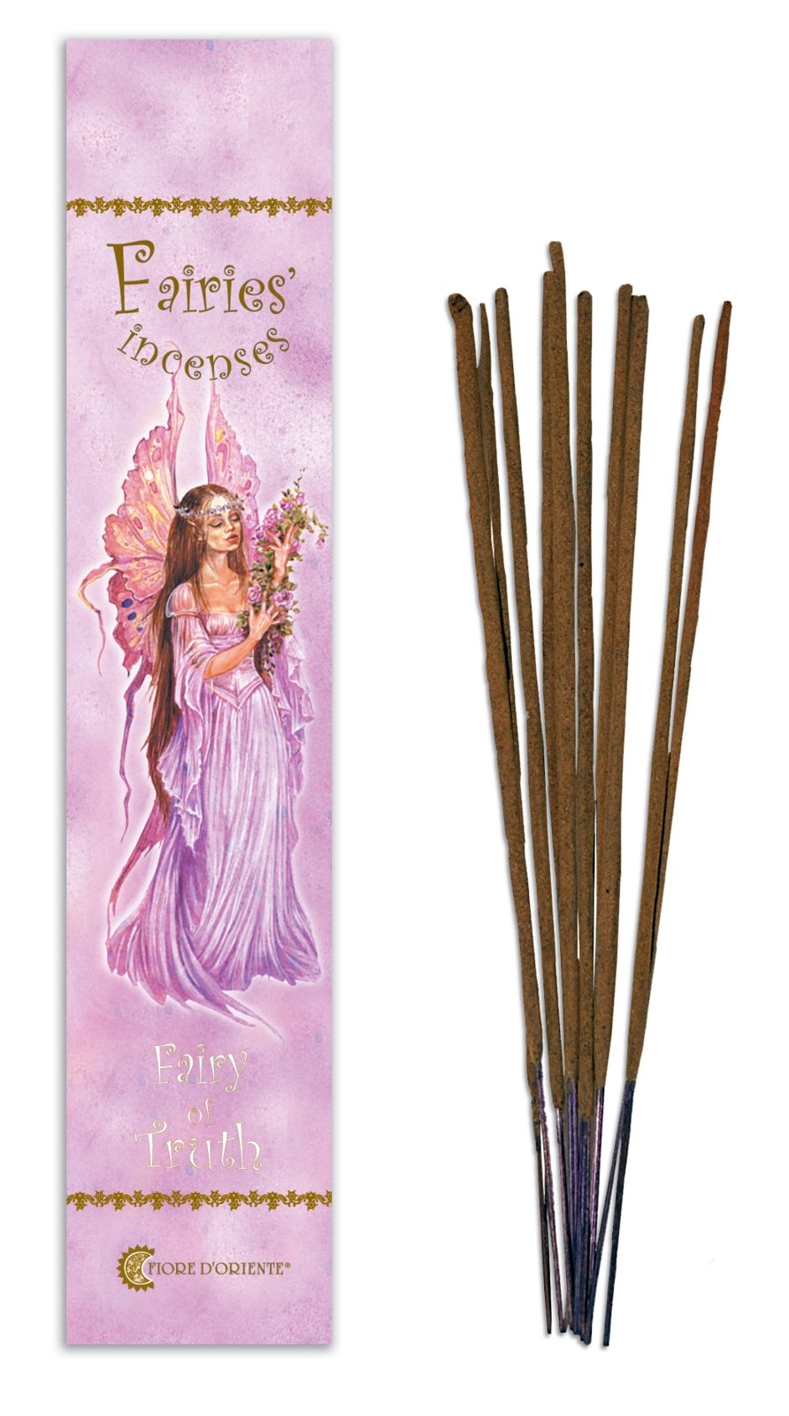 Fiore D'Oriente – Incenso Verità Fatine, 10 Bastoncini Da 23 Cm, Naturale, Fatto A Mano
