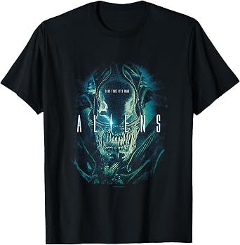 Aliens Iconic Xenomorph This Time Its War Big Chest Poster T-Shirt