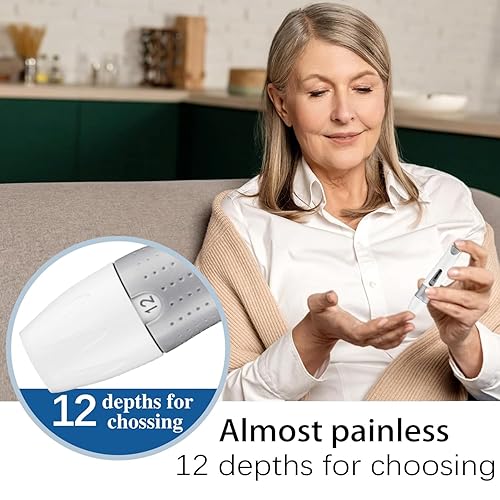 Miniatura 3 de Dispositivo de punción para pruebas de diabetes, lápiz de dispositivo de punción, para minimizar el dolor y las molestias, funciona con la mayoría