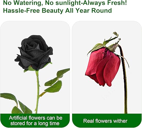 Miniatura 5 de Flores artificiales, rosas táctiles, ramo de rosas falsas, tallo de flores para centros de mesa de boda, corona de bricolaje, decoración del hogar,