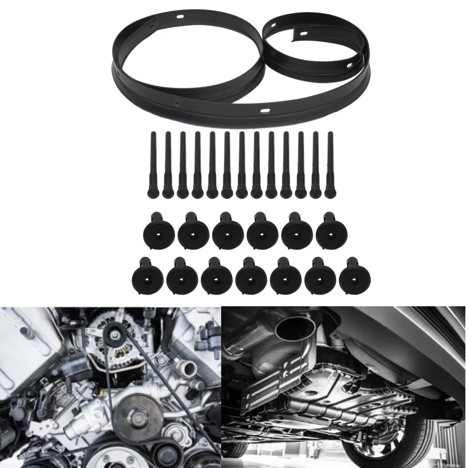 Dichtungsstreifen für die vordere Motorhaube, passend für Dodge Challenger 2008–2017, wasserdichte Motorhaubenabdichtung, Ersatz für 68051392AB