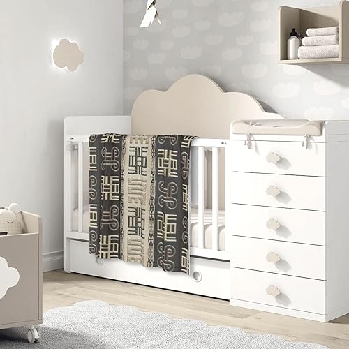 Miniatura 2 de DKJlitter Baby Blanket for Boys Girls, African Pattern with Adinkra simbols Super Soft Comfy Toddler Baby Newborn Double Layer Blanket Shower Gifts