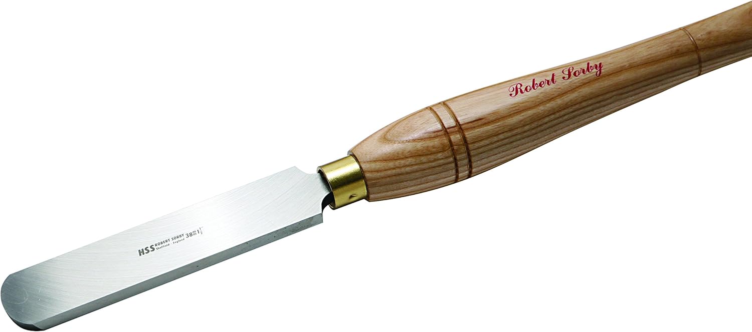 Robert Sorby 8004LH 1-1/2 Wide x 3/8 Thick Full Round Scraper Overall Length 21