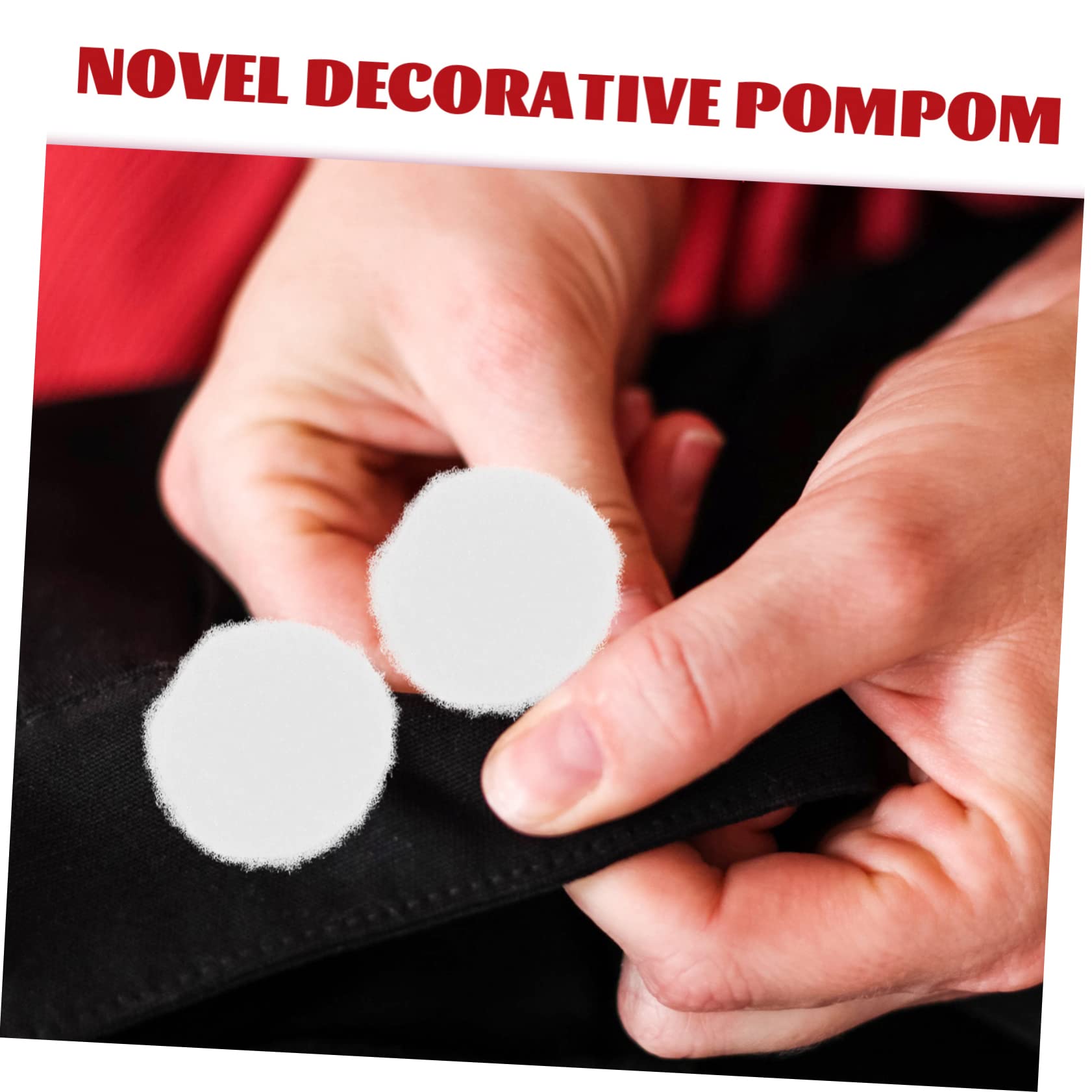 HOMSFOU 500 Stück Weißer Pompon Bälle für DIY Bastelprojekte Flauschige Bastelzubehör für Kleidung Kunstwerke und Haarschmuck Pompoms zum Basteln von Dekorationen