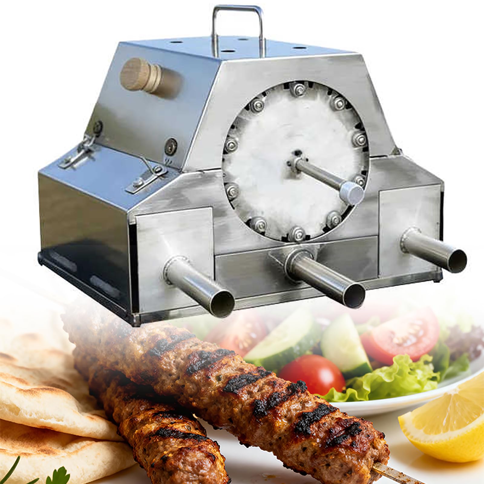 Gril entièrement automatique sans fumée de table avec 20 options de cuisson au charbon