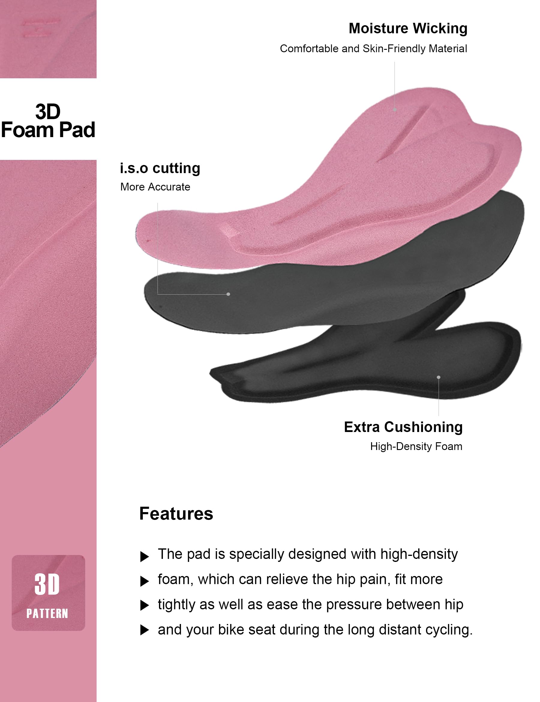 INBIKE Fahrradhose Rennradhose Radhose mit 3D Sitzpolsteru eine Tasche atmungsaktiv hochelastisch Damen