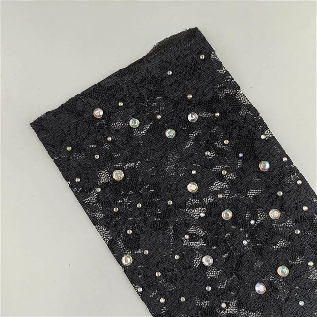 Dvbfufv Women Elastic Thin Mesh Flower Hollow Lace Sexy Gloves Vintage Halloween Party Accessories