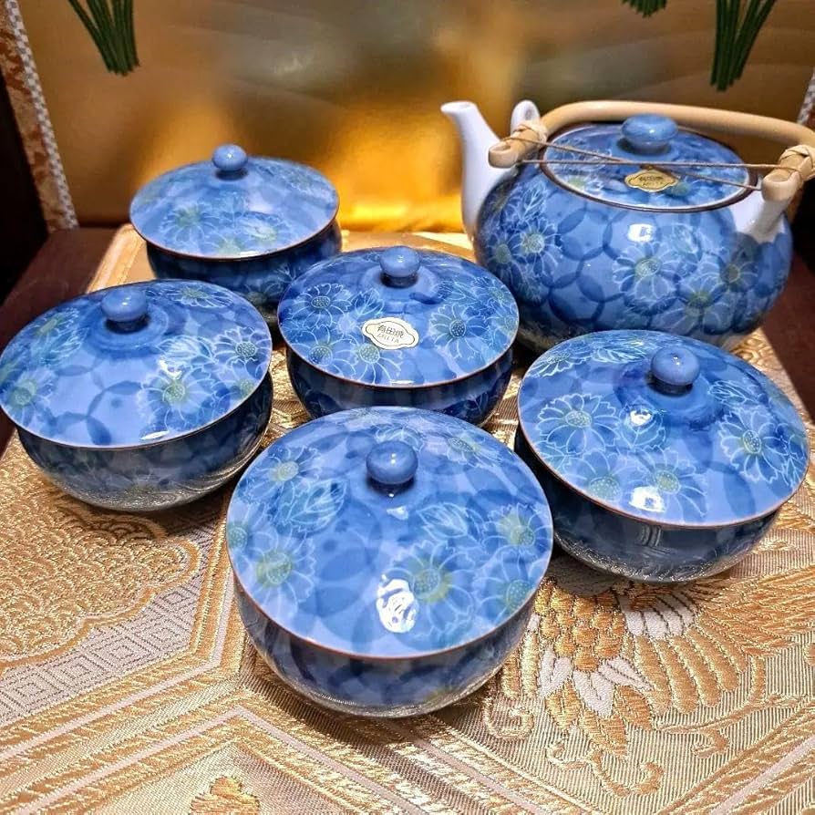 急須、湯呑み五客セット 茶器揃 未使用】備前焼 五郎辺衛 茶器揃 5