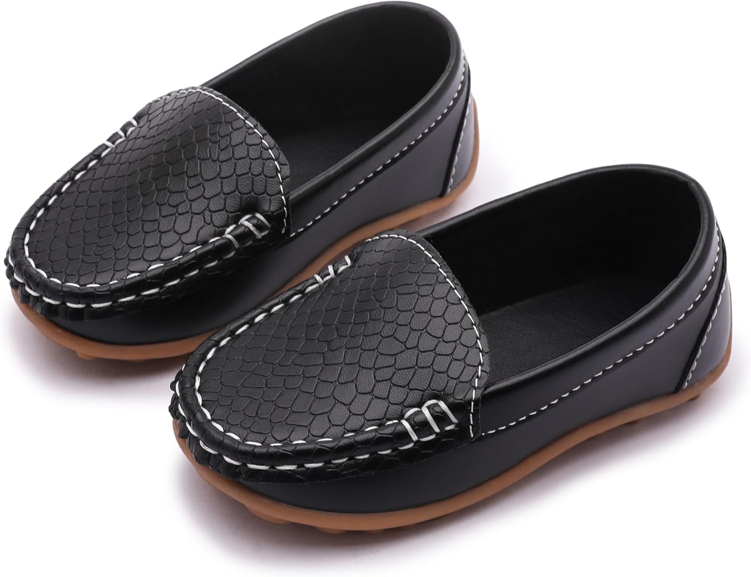 Boys Loafers PU Leather Slip-On Toddler Dress Shoes Non-Slip Sole Kids Moccasins for School Events and Daily Wear - Image 5