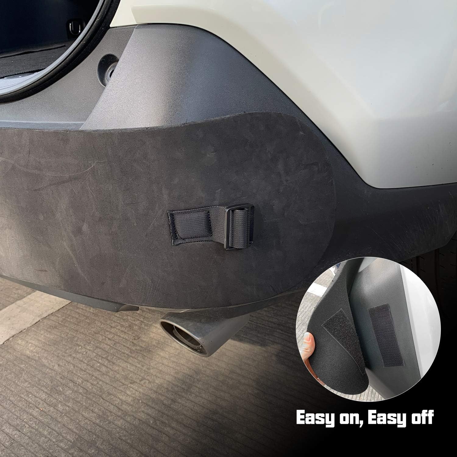 Universal Car Bumper Protector Guard, Rear Bumper Protector for Cars ONLY, Black Rear Bumper Guard 72" x 8.07" x 0.4"