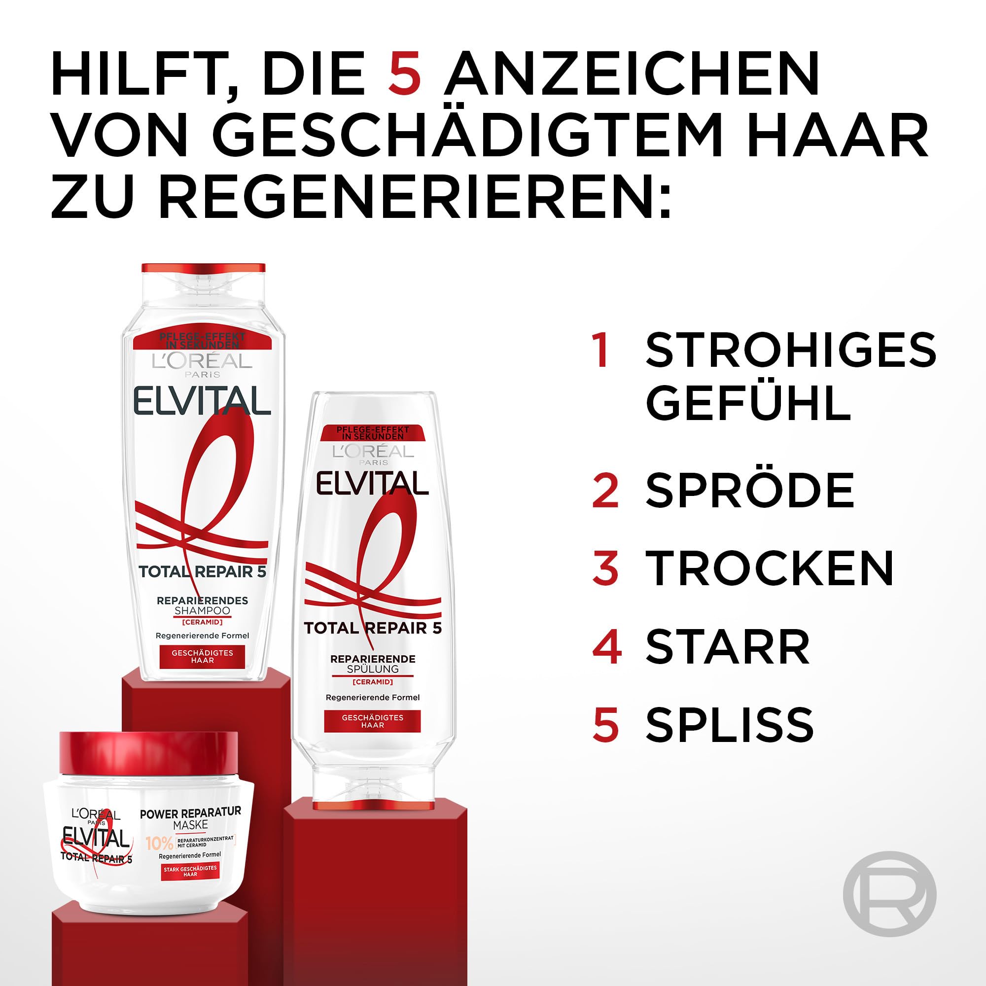 L'Oral Paris Elvital Total 5 Intensive Mask 300 ml - Image 4