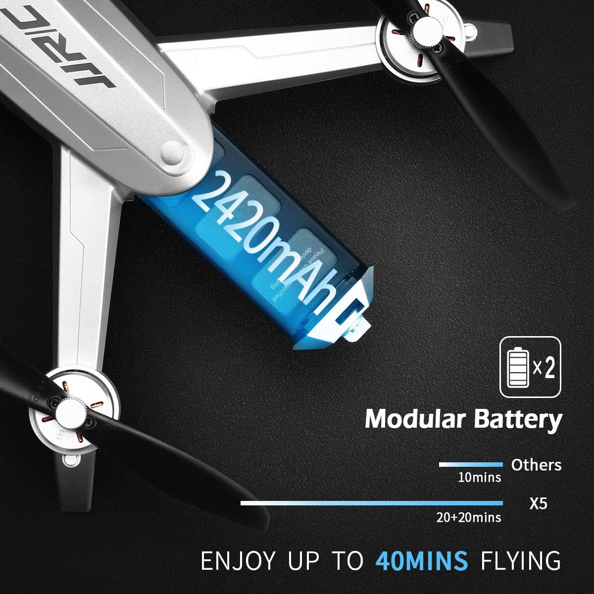 Lowest Price 40mins(20+20) Long Flight Time Drone for Adults,JJRC Drone with 2K FHD Camera Live Video, 5G WiFi FPV GPS Return Home Quadcopter with Brushless Motor, Follow Me, Long Control Range (Gray) ❤ Crazy Deals 40mins(20+20) Long Flight Time Drone for Adults,JJRC Drone with 2K FHD Camera Live Video, 5G WiFi FPV GPS Return Home Quadcopter with Brushless Motor, Follow Me, Long Control Range (Gray)
