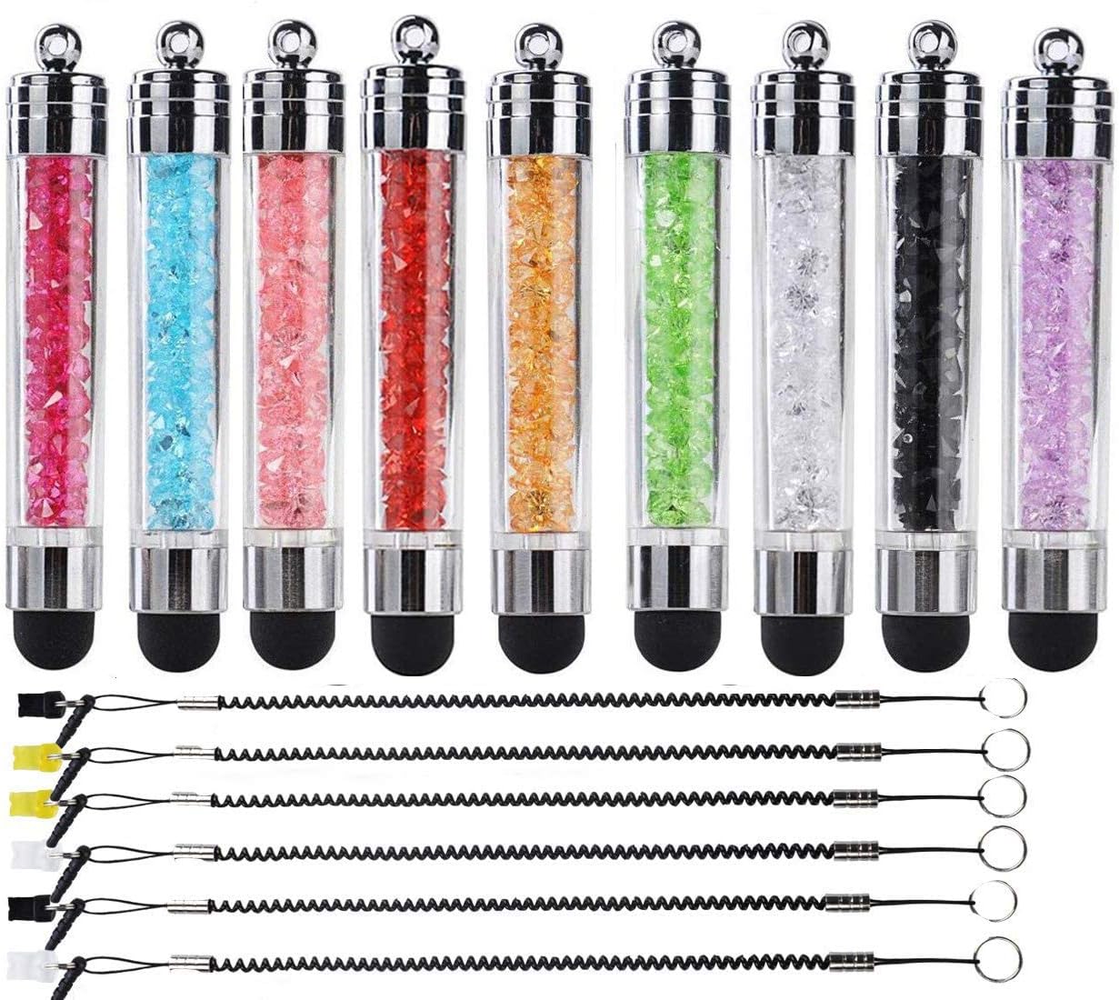 Stylus Touch Screen Cellphone Tablet 9 Pack Bling for iPhone 5 5S 5C 4 4S 3G 3GS 6s Plus 7S iPod Touch iPad 2 3 4 Air Sony Playstation PSP PS VITA Motorola Xoom, Samsung Galaxy Playbook