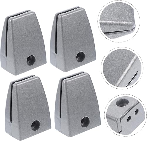 Miniatura 8 de STOBOK 4 unids clip de vidrio escritorio abrazadera de escritorio Partición escritorio abrazaderas de división de escritorio aleación de aluminio