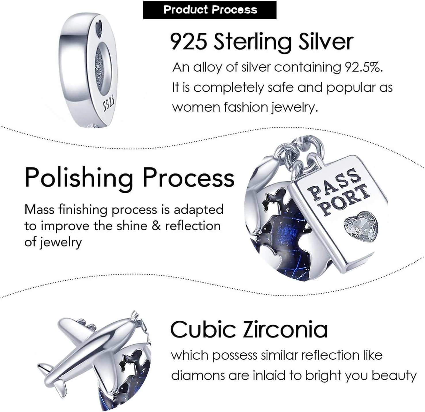 VALGACLS Mom Wife Daughter Love Heart Wedding Rings Charms 925 Sterling Silver Charms for Bracelets Necklace Valentine's Day Mother's Day Jewelry Charm for Women - Image 5