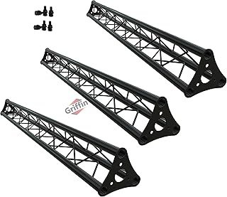 GRIFFIN 5Ft Triangle Truss Extension 6"x6"x6" (Stage-MountPRO Series) – Trussing Sections for DJ Booth Lighting System Stand – Mount Light Cans & Sound Effects for Audio Equipment Gear