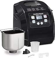 Hamilton Beach 2 lb Bread Maker Machine - 12 Programs, Gluten-Free, PFAS-Free Nonstick Pan, Digital Programmable for Easy Homemade Bread