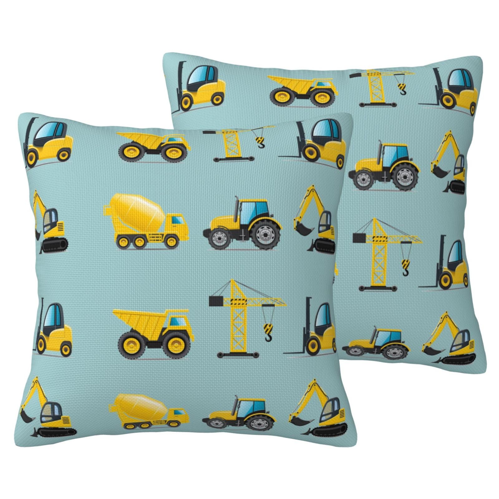 Housse de coussin aspect lin camion pour rénover facilement la décoration du salon