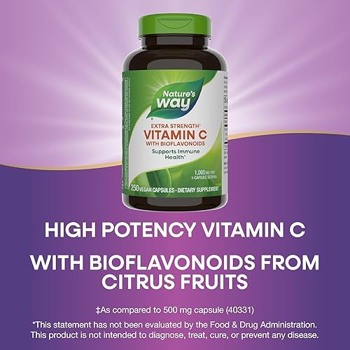 Miniatura 5 de Nature's Way Extra Strength(1) Vitamina C con bioflavonoides, apoya la salud inmunológica*, promueve la producción de colágeno para una piel sana*,