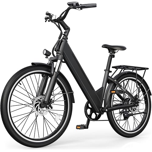Electric Bike for Adults,26" Step-Thru EBike with 1000W Peak Motor,50 Miles 20MPH Adult Electric Bicycles with 48V Internal Removable Battery, Adjustable Stem,7 Speed,UL 2849 Certified
