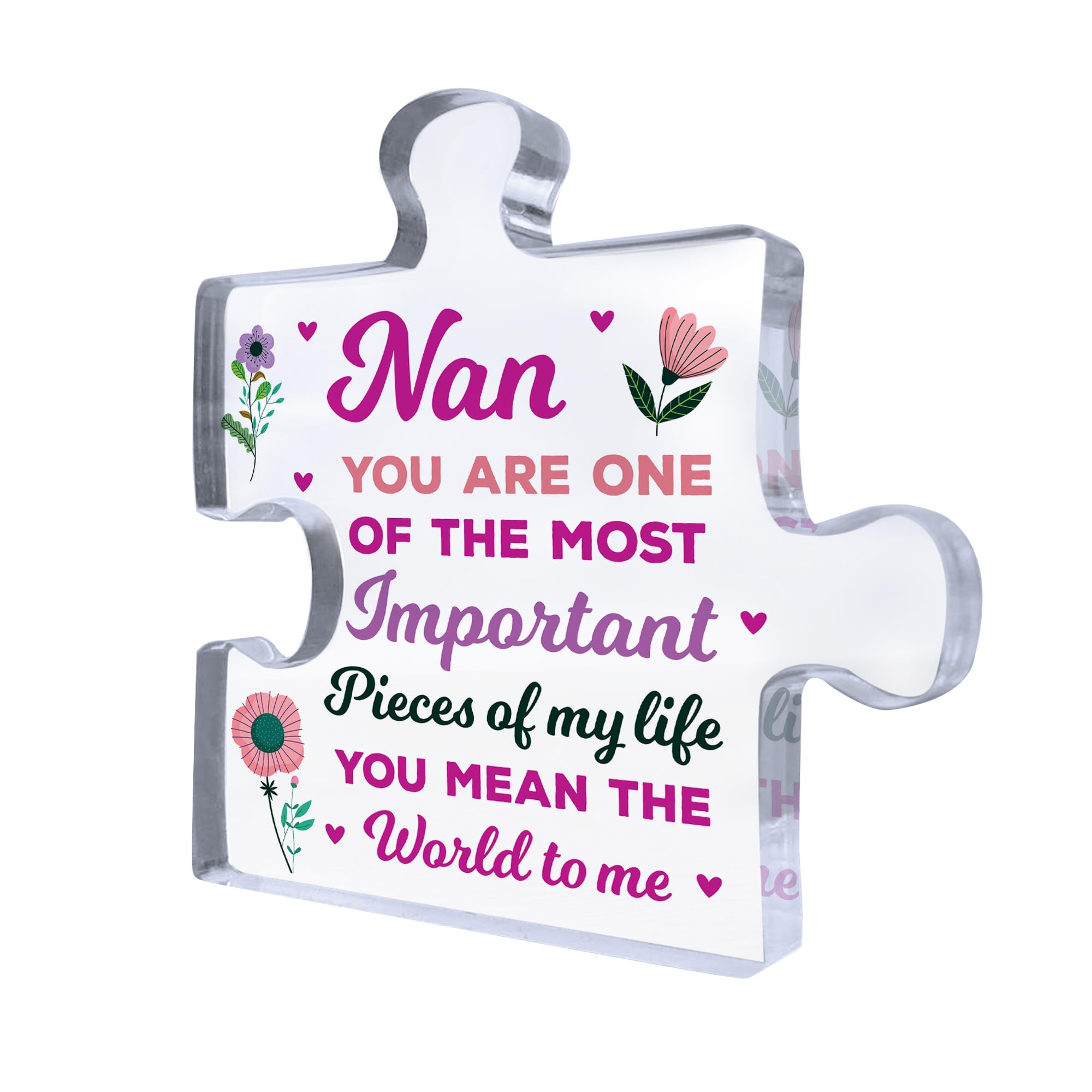 Red Ocean Nan Gifts Important Pieces Of My Life Thank You Gift For Nan From Granddaughter Grandson Nan Gift Birthday Nan Gift Christmas Thank You Gifts For Nan Novelty Nan Gift