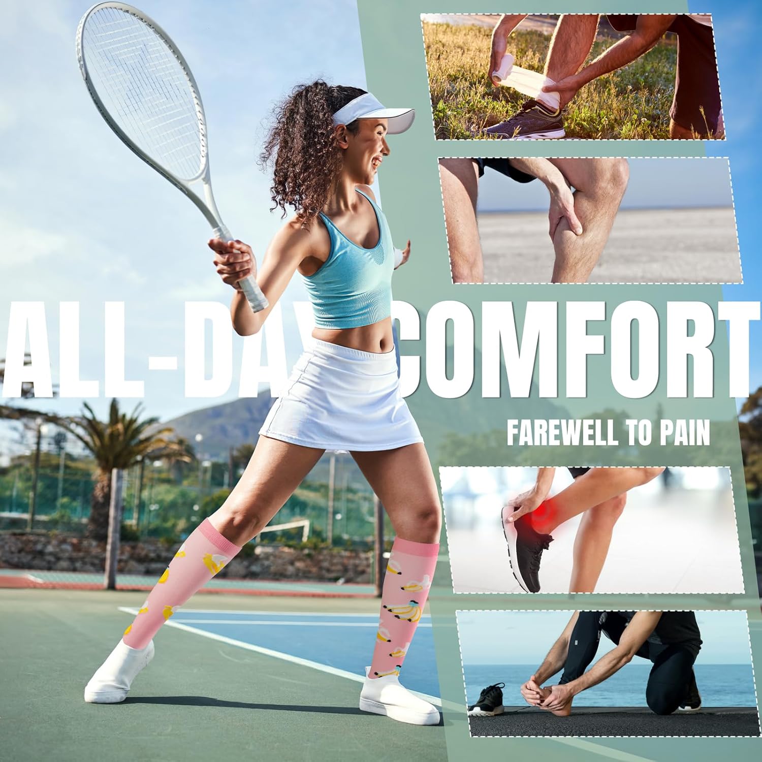 bropite Compression Socks for Women & Men 8 Pairs Circulation-Compression Socks 20-30 mmhg-Best for Running,Nurse,Travel,Yoga - Image 2