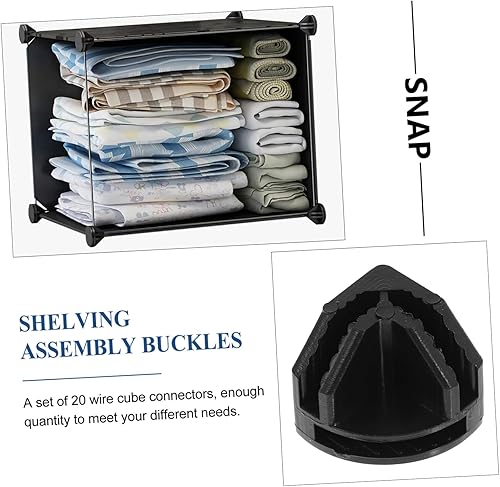 Miniatura 6 de Abaodam 60 Pcs button cabinet shelf wire rack storage box wire shelf rack shelf clip cabinet Organizer storage folder universal metal wire shelving