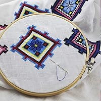 Vista 7 de Better Crafts 1 aro de madera para bordar de 4 pulgadas, aro de punto de cruz de bambú para bordado y artesanía práctica costura