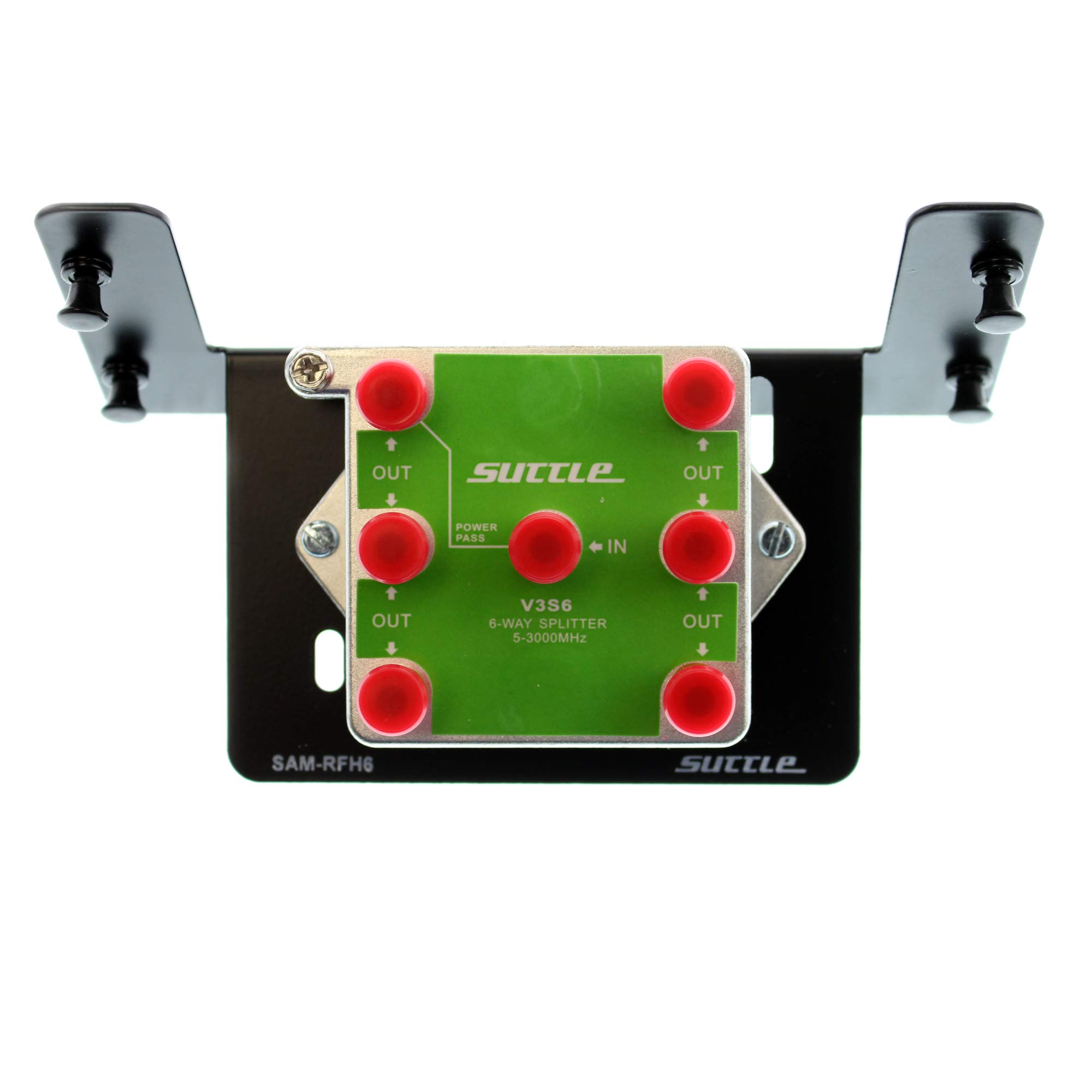 Suttle SAM-RFH6 Structured Media Panel CATV SATV Coaxial Splitter Module, 1x6