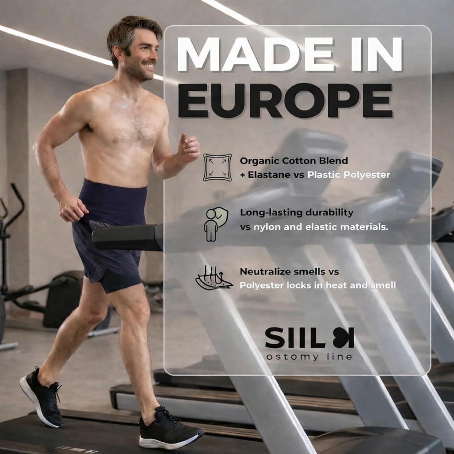 SIIL Ostomy Belt for Men & Women | FSA & FHA Approved | Ostomy Bag Covers | Sports & Swimming | Colostomy Belts, Illeostomy Covers, Urostomy Belt | Ostomy Wrap Improved Zipper - Made in EU - Image 8