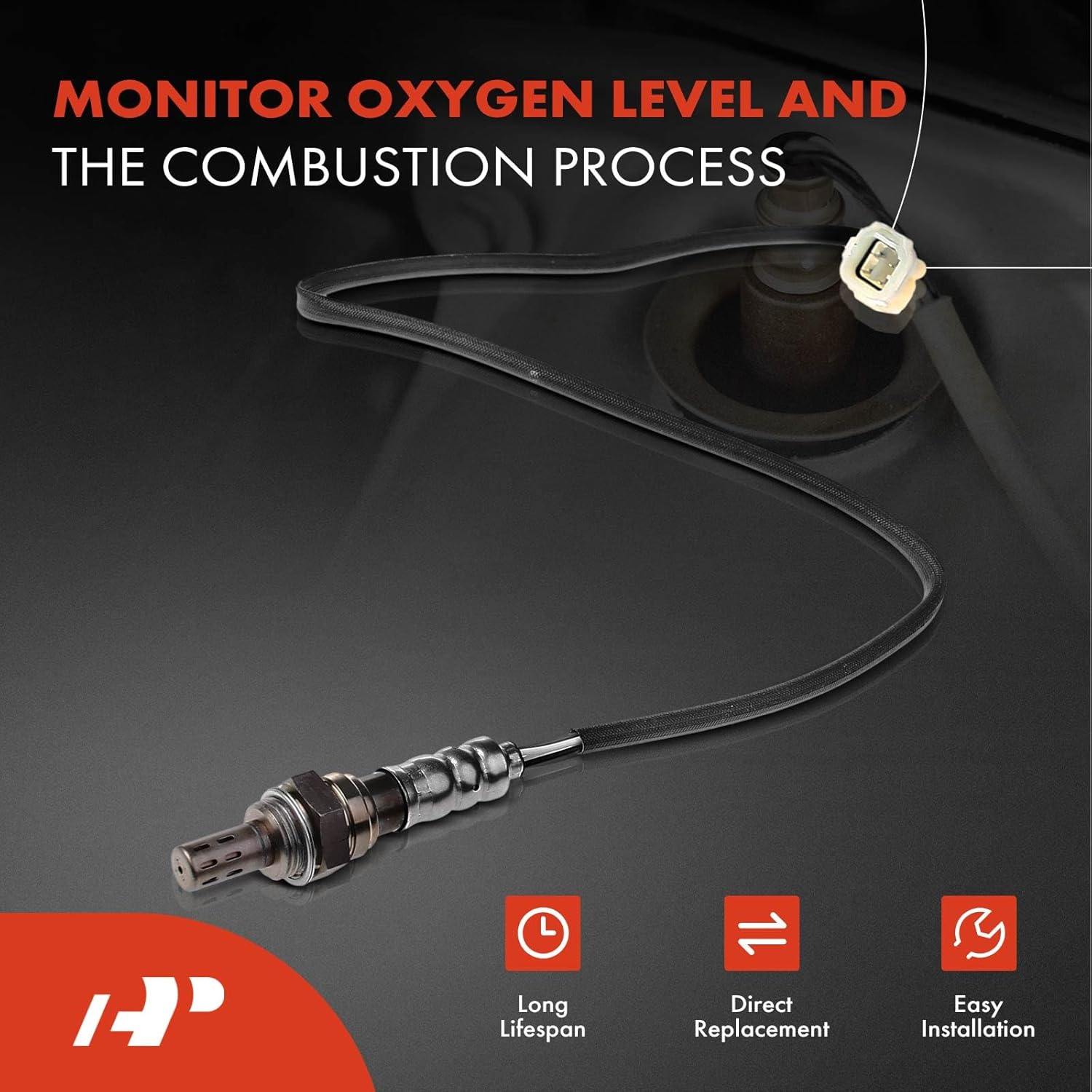 A-Premium O2 Oxygen Sensor Compatible with Suzuki Grand Vitara 1999-2000 V6 2.5L Sport Utility, Downstream Left or Right, Replace# 1821367D10