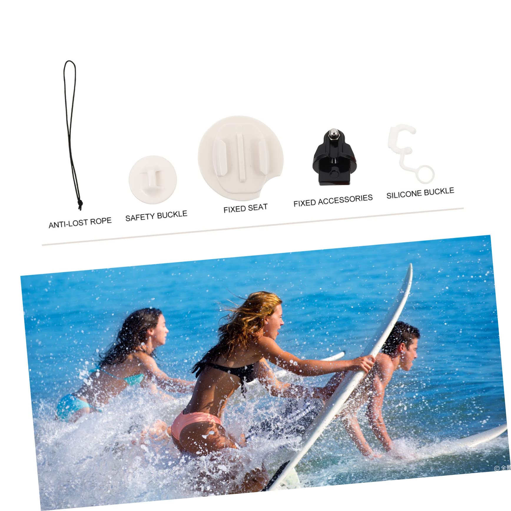 KOMBIUDA 3sets Surfboard Mount Adapter Kit Cameras Double Protection for Surfboards Kayaks Paddle Boards for Surfing Diving Snorkeling Activities