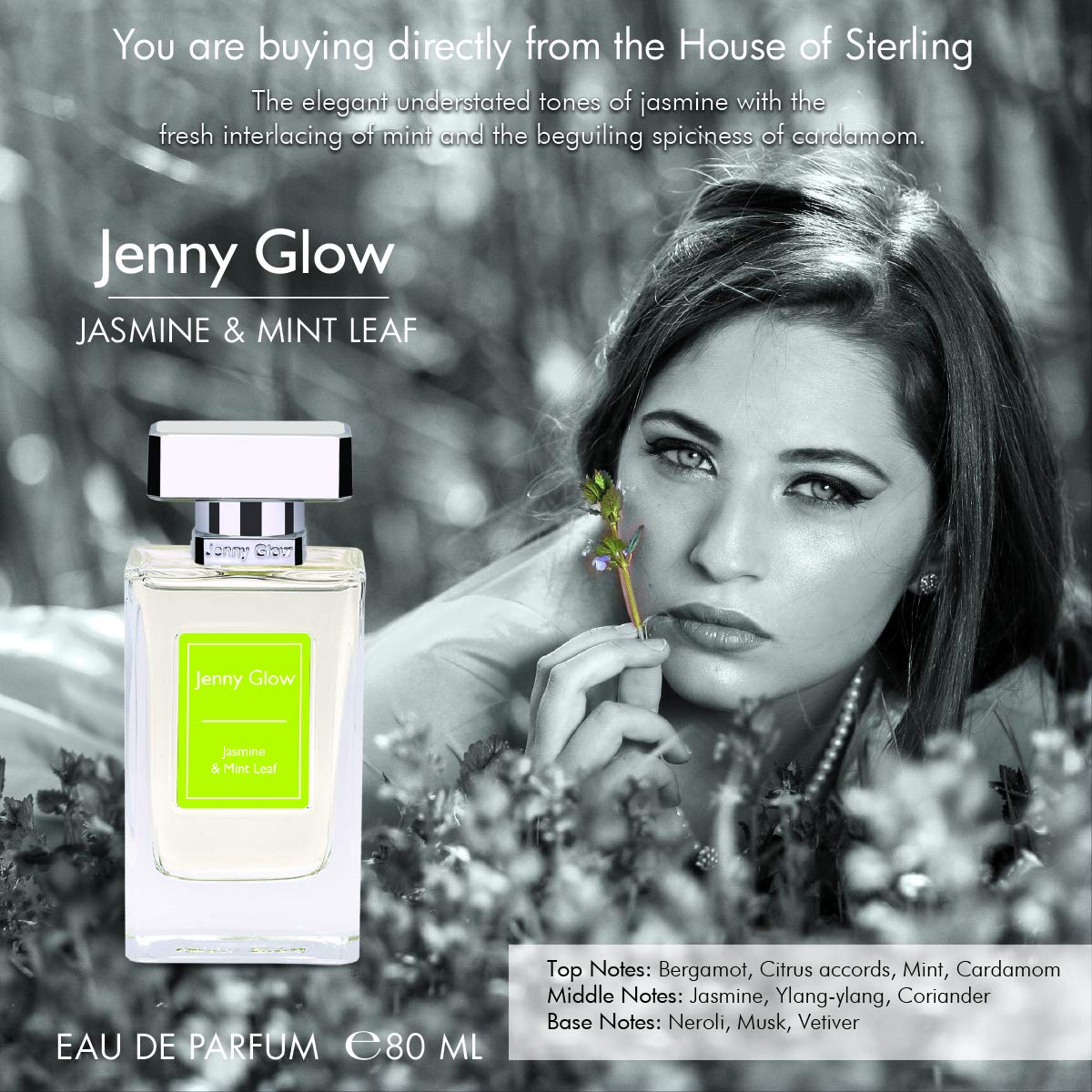 White Jasmin And Mint by Jenny Glow for Unisex - 2.7 oz EDP Spray