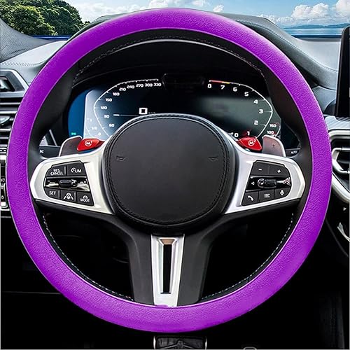 Funda para volante de automóvil, protector de silicona para volante de automóvil, ajuste universal, funda protectora para volante de automóvil