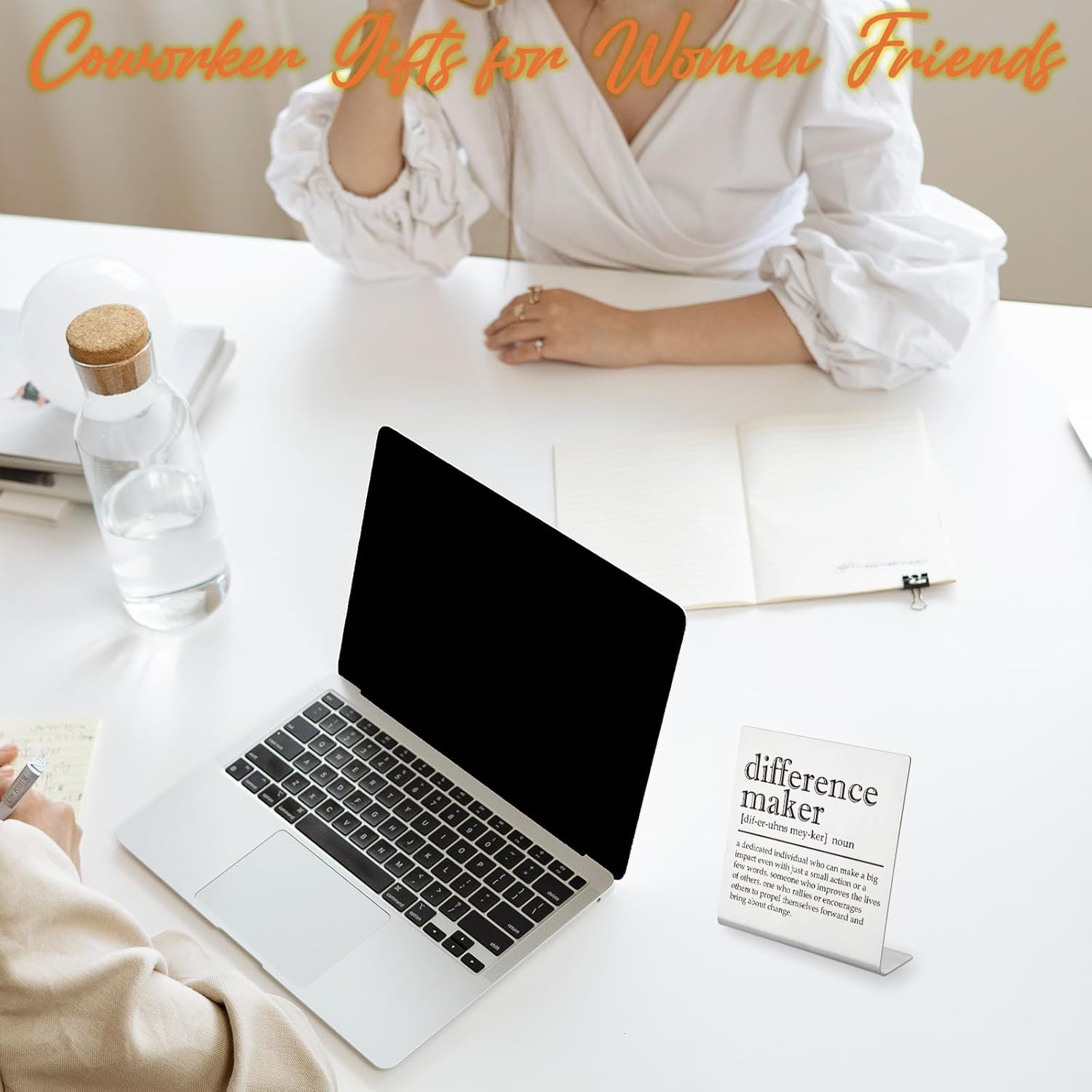 Difference Maker Office Decor Sign for Women Desk Thank You Gifts for Teacher Mentor Leader Coach Boss Manager Inspirational Desk Cubicle Décor Retirement Gift Difference Maker Plaque-tzcc11 - Image 6