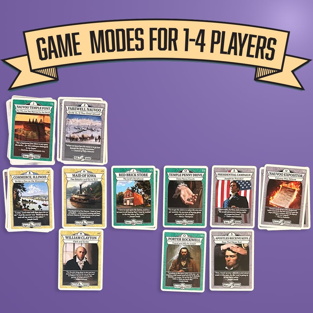 Church History Cards Latter-Day Saints Volume IV: Nauvoo - 90 Card Trivia Game, 1-4 Players