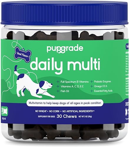 PupGrade Multivitamínico diario para perros de todos los tamaños  Suplemento todo en uno para digestivo sistema inmunológico salud de la piel y el disponible en Yaxa Colombia
