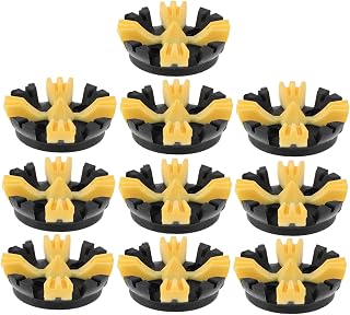 Yardwe 10 Piezas Tacos de Repuesto de Clavos de Hierro con Diseño de Seis Antideslizantes y Duraderos para Zapatos Color Negro y con y Resistencia al Desgaste